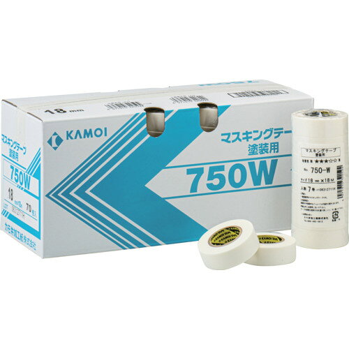 【特長】●耐候性、耐水性に優れた粘着剤で糊残りが少ないです。●巻き戻しが軽く、見切りも綺麗にとれます。●建築用途を中心に幅広く使用可能です。【用途】●塗装用。【仕様】●色：白●幅(mm)：24●長さ(m)：18●厚さ(mm)：0.09●粘着力(N/10mm)：1.94●引張強度(N/15mm)：50.4●伸び（％）：2.6【材質／仕上】●基材：和紙●粘着剤：アクリル系