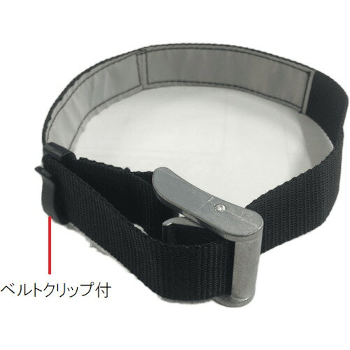 【特長】●2つの柱をベルトで連結し転倒を防止します。●ベルト巻きつけ部分内側に滑り止め加工でズレ落ちを防止します。●ダイキャストカムバックルで対象物もしっかり連結出来ます。【仕様】●色：ブラック●ベルト(mm)：25×500×1.3【仕様2】●耐荷重約200kg/1本●ベルトの巻付部分内側に滑り止め加工でズレ落ち防止●支柱外周寸法：140〜300mm