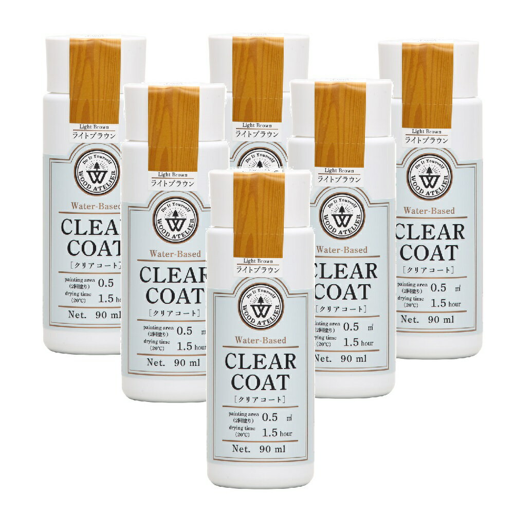 和信ペイント クリアコート CC−10 ライトブラウン 90ml 6缶セット