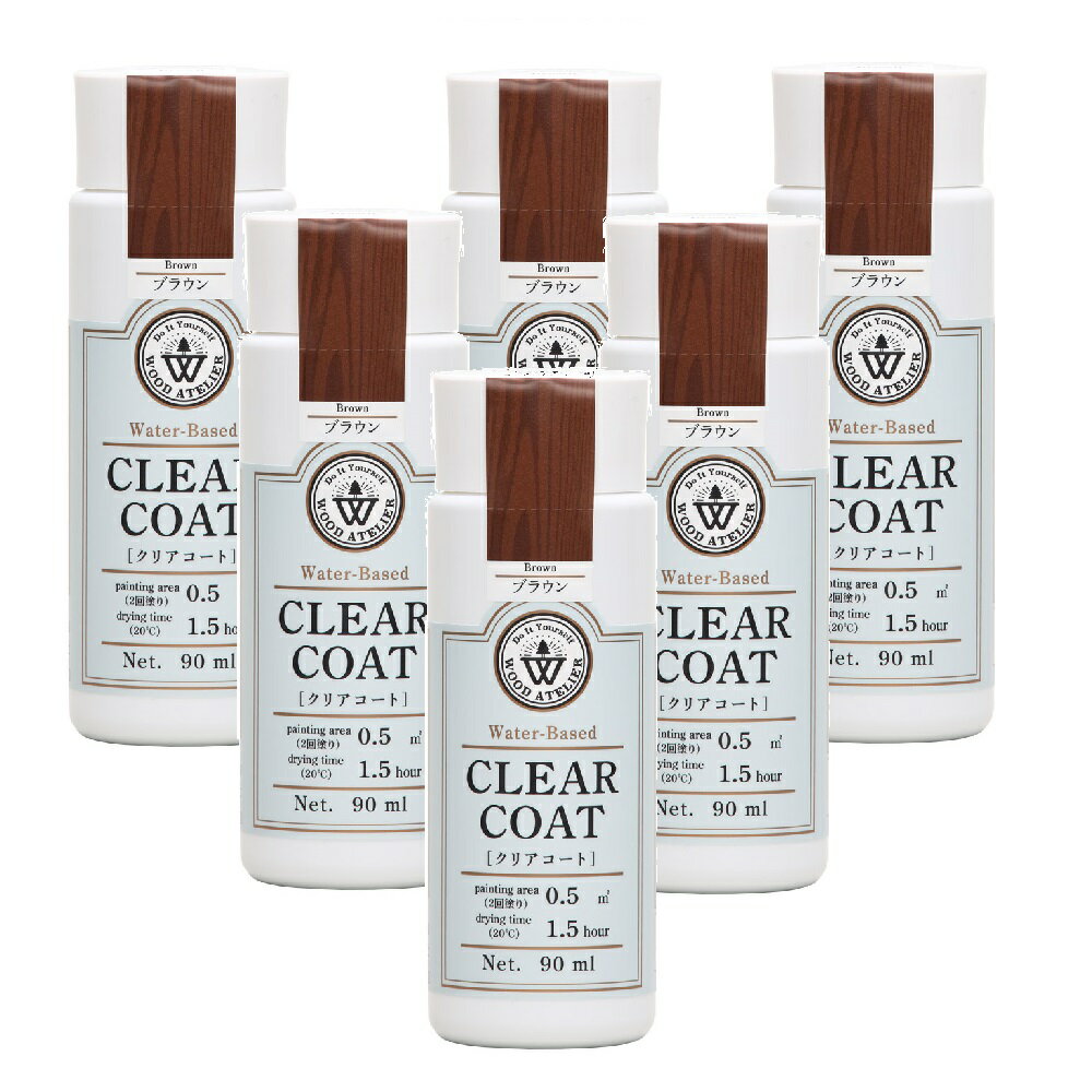 和信ペイント クリアコート CC−11 ブラウン 90ml 6缶セット