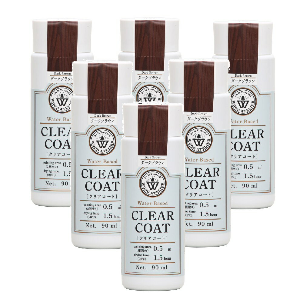 和信ペイント クリアコート CC−12 ダークブラウン 90ml 6缶セット