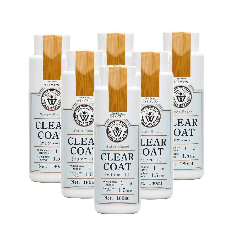 和信ペイント クリアコート CC−10 ライトブラウン 180ml 6缶セット