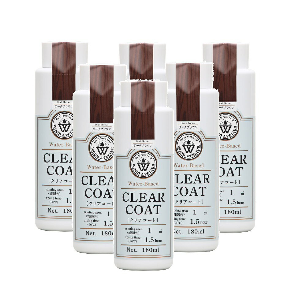 和信ペイント クリアコート CC−12 ダークブラウン 180ml 6缶セット