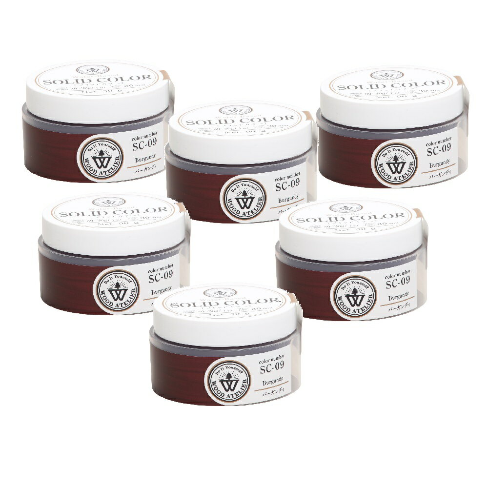 和信ペイント ソリッドカラー SC−09 バーガンディ 90g 6缶セット