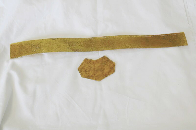 【期間限定★エントリーで全品ポイント5倍】剣道 面 面縁革 修理用部品 面仕立部品(アゴ縁共) 武道園