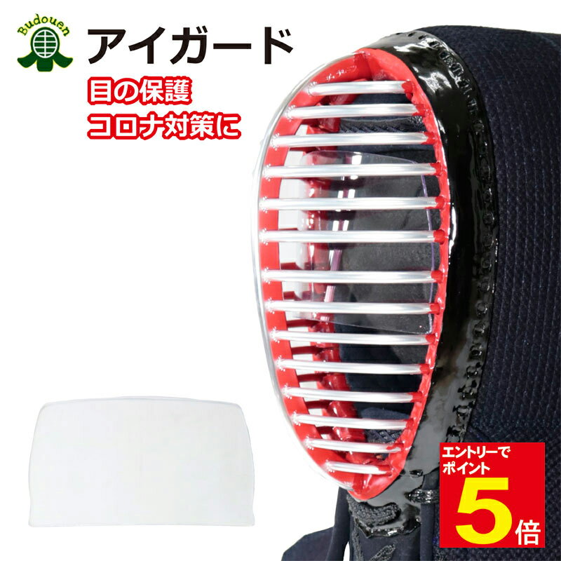 【期間限定★エントリーで全品ポイント5倍】【剣道連盟推奨用品】剣道 面 薙刀 アイガード ゴムなし シールド 目の保護 武道園