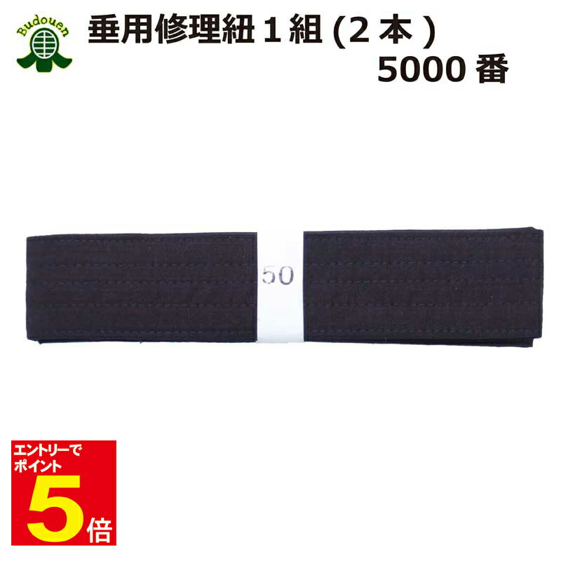 【期間限定★エントリーで全品ポイント5倍】剣道 垂 修理 帯紐 5000番 2本1組 武道園