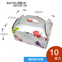 おもてなし手提 大 果物ギフト箱 果物箱 プレゼントボックス 贈答ケース フルーツ詰め合わせ用 手提げ パッケージ 10枚入 (AA1331-10)