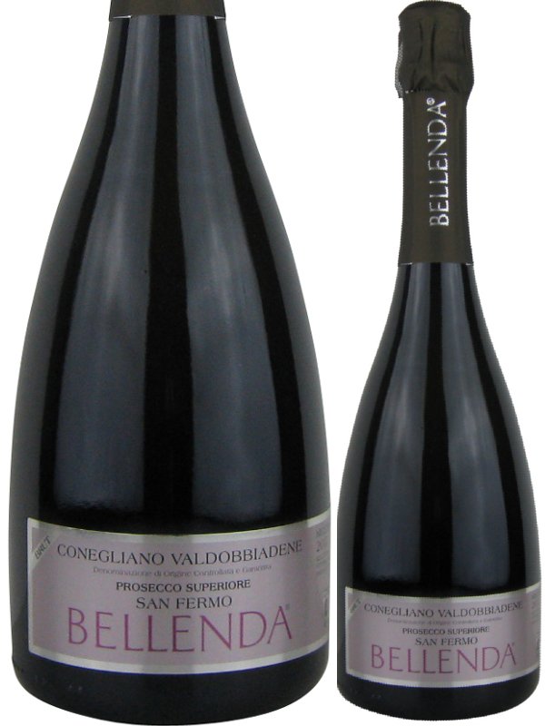 ベッレンダ サン フェルモ プロセッコ コネリアーノ ヴァルドッビアーデネ スペリオーレ ブリュット Bellenda San Fermo Prosecco Conegliano Valdobbiadene Superiore Brut：スパークリングワイン（発泡性白ワイン）