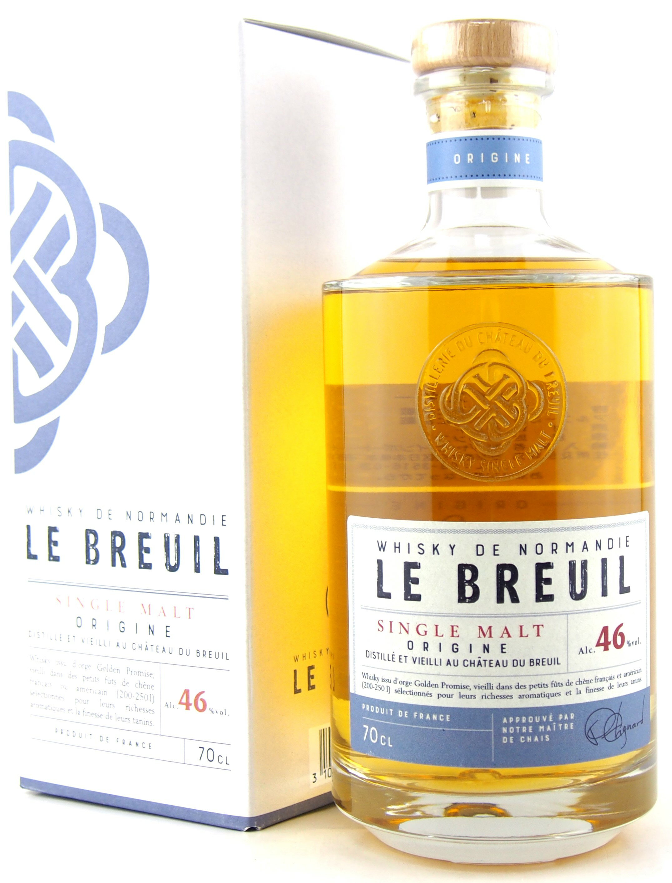 シャトードブルイユ　シングルモルト　ル　ブルイユ　オリジン（Chateau Du Breuil Le Breuil Single Malt Origine)　700ml　46％【フレンチウイスキー　フランス　シングルモルト　オフィシャル　箱付き】正規品