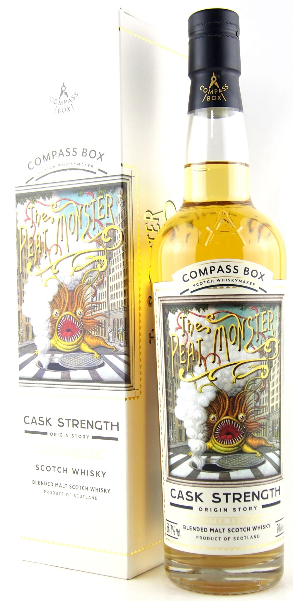 コンパスボックス ピートモンスター カスクストレングス(Peat Monster Cask Strength)700ml 56.7%【スコッチウイスキー スコットランド ブレンデッドモルト 数量限定 箱付き】正規品