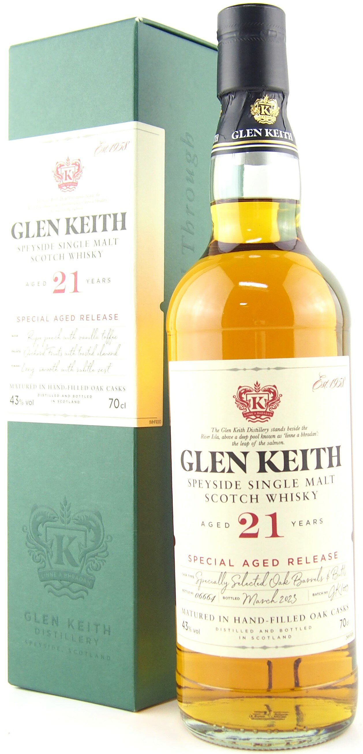 グレンキース グレンキース　21年（Glen Keith aged 21 years）　700ml　43％【スコッチウイスキー　シングルモルト　スコットラ