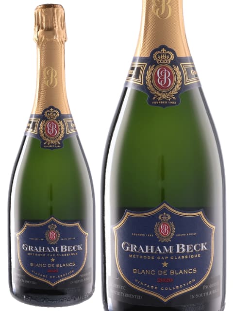 【商品名】グラハム ベック ブリュット ブラン ド ブラン Graham Beck Brut Blanc de Blancs タイプスパークリングワイン生産地南アフリカ / ブレーダーリヴァー・ヴァレー生産者グラハム・ベック・ワインズ 【Graham Beck Wines】生産年2020年容量750ml品種シャルドネ100%醸造発酵:瓶内二次醗酵/46%シャンパーニュ樽&オーク樽(205L,500L,2000L,新樽比率5%)&56%ステンレスタンク醗酵。それぞれの容器で後5カ月熟成。MLF無し / 熟成:瓶内2次醗酵・熟成:60カ月以上栽培方法サステナブル農法Sustainable Wine South Africa (SWSA)JAN4997678240356日本経済新聞朝刊「NIKKEIプラス1何でもランキング」『夏を潤すスパークリングワイン』で大反響のグラハム・ベック ブリュット ブラン・ド・ブラン。ハチミツを想わせる甘くしっかりと色ついた果実味に、ほのかにパンを焦がしたような風味。キリッとした清涼感が感じられながらも、葡萄の旨味たっぷりで、余韻まで長く続いていきます。泡立ちも綺麗でまさに最高級のスパークリングワイン。まるでシャンパーニュと間違えてしまいそうな1本です。 本場を凌駕する情熱。南アフリカの未来を動かした「スパークリングワインのスペシャリスト」南アフリカの豊かな大自然が育む、最高峰の瓶内二次醗酵スパークリングワイン「キャップ・クラシコ（MCC）」。その卓越した品質から、世界的なVIPの記念すべき日を彩り、世界のトップワイナリーと肩を並べる造り手が、この「グラハム・ベック ワインズ」です。本場シャンパーニュへの敬意と、南アフリカのテロワールへの確信。すべてにおいて妥協を許さない名門のストーリーをご紹介します。■歴史的瞬間を彩った「勝利の美酒」グラハム・ベックのスパークリングワインは、歴史の節目となる数々のドラマティックな瞬間に寄り添ってきました。南アフリカの黒人初の大統領となったネルソン・マンデラ氏の就任式、そしてアメリカ合衆国大統領となったバラク・オバマ氏の大統領候補指名の夜。世界が歓喜に沸いたその歴史的勝利の日に、人々を祝福し、その傍らで輝きを放っていたのがグラハム・ベックの泡でした。このエピソードから、愛情を込めて“President’s Choice（大統領の選択）”とも呼ばれるようになり、大切な記念日や門出を祝う「勝利の美酒」として世界中のワイン愛好家から親しまれています。■理想のテロワール「ロバートソン」への情熱グラハム・ベックの歩みは、1983年に創始者グラハム・ベック氏がロバートソン近郊のマデバ農園を取得したことから始まりました。彼がこの地に見出したのは、石灰質土壌と大きな昼夜の寒暖差が織りなす、スパークリングワイン造りにふさわしい稀有なテロワール。シャルドネとピノ・ノワールが美しく成熟し、みずみずしい酸と繊細な表情を宿すこの土地は、グラハム・ベックの哲学の原点となっています。ロバートソンは、豊かな日照、乾燥した気候、そして冷涼な夜に恵まれた、南アフリカ屈指の銘醸地です。とりわけ石灰質土壌は、この地のワインに凛とした酸と端正なミネラル感をもたらし、キャップ・クラシックにふさわしい洗練された味わいを形づくります。暑さが本格化する前に収穫を迎えられることもまた、上質な果実を得るうえで大きな利点です。グラハム・ベックでは、この恵まれた自然条件を最大限に生かすため、夜間収穫や精緻な灌漑管理など、畑に寄り添う丁寧な栽培を徹底しています。土地の個性を静かに、そして確かに引き出すことで、気品ある酸、澄んだ果実味、そして伸びやかな余韻を備えた、格別なスパークリングワインが生み出されています。■完璧な泡に人生を捧げた、南アフリカの「泡の魔術師」最高醸造責任者 ピーター・フェレイラ氏グラハム・ベック・ワインズの偉大さを語る上で、1990年の設立当初から最高醸造責任者（セラー・マスター）として蔵を支え続けてきた天才醸造家、ピーター・フェレイラ氏の存在を外すことはできません。ワイン関係者の間では「彼の身体を流れる血は『泡』で出来ている」と評されるほど、人生のすべてをスパークリングワインに捧げてきた人物であり、国内外から敬意を込めて“ミスター・バブルス（泡の魔術師）”と呼ばれています。フェレイラ氏は、グラハム・ベックに就任する以前から南アフリカにおけるスパークリングワインの歴史に深く関わってきました。南アフリカ初のキャップ・クラシック（瓶内二次醗酵ワイン）スペシャリストと称された伝説の醸造家、アヒム・フォン・アルニム氏と共に、フランシュフックの地で「ピエール・ジョルダン」の共同開発に携わります。さらに、最高峰の技術を学ぶため本場フランスのシャンパーニュ地方へ何度も足を運び、1986年のクリュッグを皮切りに、1987年にはモエ・エ・シャンドン、1988年にはG.H.マム、1990年にはジョルジュ・ヴェッセルといった名だたる偉大なメゾンで経験を積んできました。この圧倒的な経験によって培われた本場の哲学と、飽くなき探求心が、グラハム・ベックが目指す「パーフェクトな泡」の確かな礎となっています。フェレイラ氏の情熱は、自身のワイナリーでのワイン造りだけに留まらず、南アフリカ産キャップ・クラシックの発展にも大きな影響を与えてきました。2012年からは「キャップ・クラシック生産者協会」の会長に就任し、南アフリカ産瓶内二次醗酵ワインの地位向上のために全力を注ぎます。その執念が実を結んだのが2021年のことです。彼は国を動かし、ワイン法においてそれまで最低9ヶ月と定められていた瓶内熟成期間を「最低12ヶ月」へと延長する法改定を主導し、見事に成功させました。一国のワイン法をも改定させ、国全体の品質水準を底上げした彼の執念が、グラハム・ベックのすべてのボトルに、シャンパーニュをも凌ぐ洗練されたフィネスとエレガンスをもたらしています。 ■各種贈り物に■各種ギフト、御挨拶、御祝い、結婚式、引き出物、誕生日、プレゼントなどの贈り物にギフトラッピング承っております。■グラハム・ベック・ワインズGraham Beck Wines