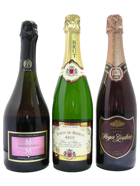 《送料無料》 ロジャーグラート カヴァ ロゼ含むスパーク3本セット飲み比べワイン セット