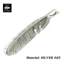 バディシルバーアクセサリーシルバー925フェザーネックレスペンダントトップ インディアンジュエリーネイティブアメリカン 羽根 5-270