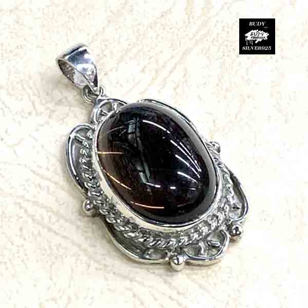 シルバー925/スモーキークォーツ...