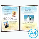 写真入り子育て感謝状【Beach】ケース・誕生石付き A4サイズ | 感謝状 両親へのプレゼント 贈答品 名入れ オリジナル 結婚式 ウェディング 披露宴 かわいい 花嫁の手紙 写真 スワロフスキー