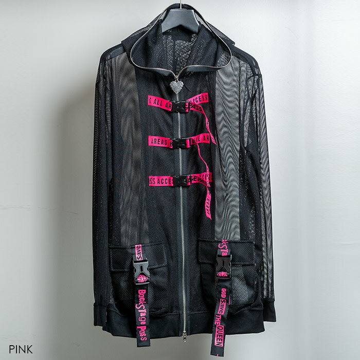 Rakuten - TRIPLET-LOGO(トリプレット-ロゴ)ロゴバックル メッシュ ジップアップパーカー BACKSTAGE PASS バックステージパス