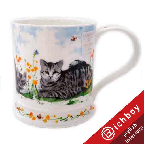 【送料無料】DUNOON ダヌーン マグカップ イギリス製 大容量 400ml キャット Garden Cats Tabby インテリア雑貨の専門店 キッチン用品 食器 調理器具 洋食器 北欧 マグカップ コップ 大きい おしゃれ かわいい プチギフト 贈り物 オフィス カフェ 大きい リッチボーイのサムネイル