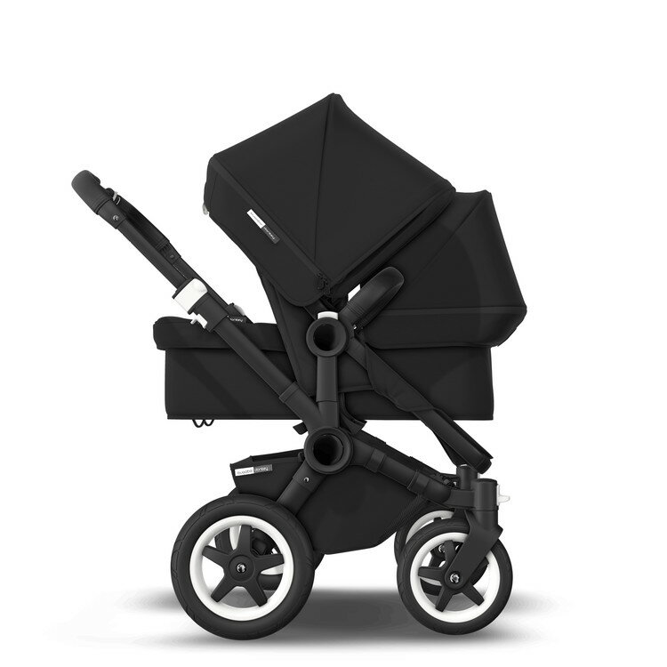 【アウトレット価格】ドンキー2デュオ ブラック×ブラック｜ Bugaboo バガブーベビーカー ドンキー Donkey 2 ツイン ベビーカー 新生児 赤ちゃん 双子用 双子ベビーカー 二人乗り 二人乗りベビーカー コンパクト 折りたたみ a型 b型 ab型 リクライニング 海外 おしゃれ