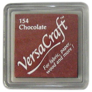 スタンプ台 バーサクラフト Sサイズ チョコレート ブラウン 茶色 布用スタンプパッド インクパッド 水性顔料インク ツキネコ VKS-154