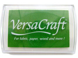 [クーポン配布中] スタンプ台 バーサクラフト Lサイズ スプリンググリーン 緑 布用スタンプパッド インクパッド 水性顔料インク ツキネコ VK-122
