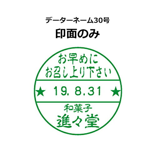  シャチハタ データーネーム 30号  日付印 印鑑 交換用 別注品 オーダー メイド シヤチハタ