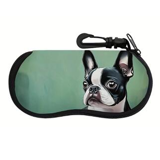 メガネソフトケース　ボストンテリア　Bostonterrier　犬　イヌ