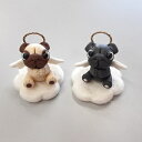 ☆お供え☆お悔やみ☆パググッズ【自社オリジナル商品】　パグ開眼天使　パグ　犬　いぬ　イヌ　虹の橋　黒パグ