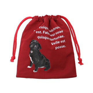 黒パグ　巾着　パグ　パグ雑貨　パググッズ