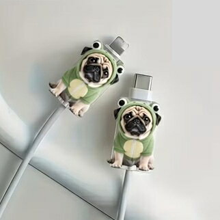 Rakuten - 【再入荷】【1】2個セット　ケーブル保護カバー　パグ　雑貨　pug　パググッズ　パグ雑貨