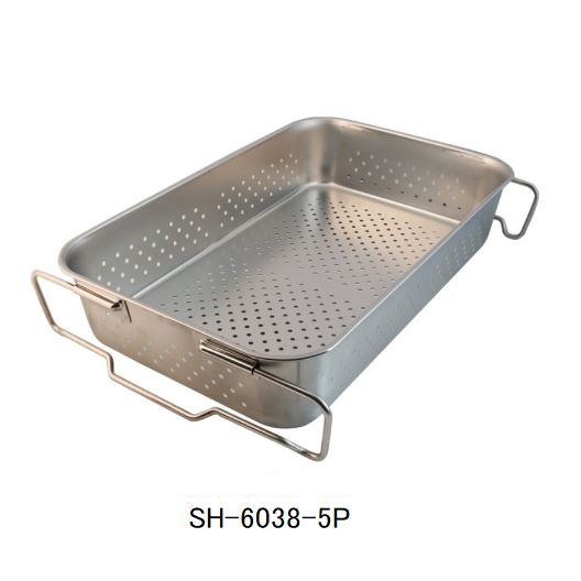スギコ18-8給食バット運搬型 穴明き(610×388×深さ120mm) [SH-6038-5P]