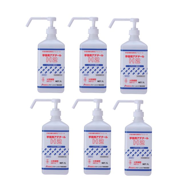 【沖縄・離島販売不可】【手指・皮膚の洗浄消毒】指定医薬部外品　手指用アデチールH2　原液 [1L×6（ス..