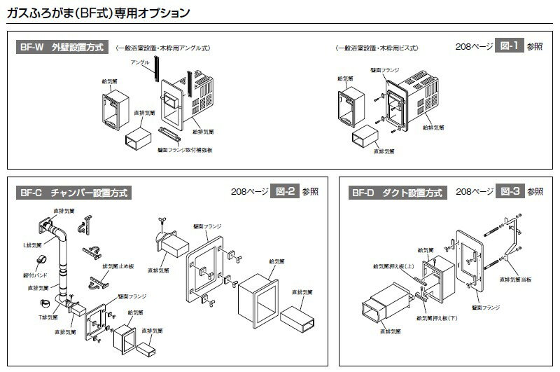 S W N600-angle リンナイ ガスふろがま（BF式）専用オプション 600型【純正品】