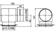 ・・・・・・・・・・・・・・・・・・・・・・・・・・・・・給湯器の取り付け工事には資格が必要です。無資格者の取り付けは重大な事故につながる場合がございます。必ず、専門の業者様に工事をご依頼をお願いいたします。・・・・・・・・・・・・・・・・・・・・・・・・・・・・・EFLU-100KPK-A リンナイ 給湯器オプション品 部材 φ100KP部材 φ100 直角エルボ（RUF-Eシリーズ用）【純正品】ご不在時の商品配達のご連絡のため、電話番号はなるべく携帯電話の番号を入力してください。