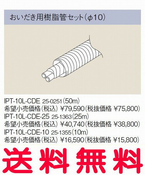 リンナイ おいだき樹脂配管専用オプション IPT-10L-CDE おいだき用樹脂管セット (φ10) (25-0251) IPT10LCDE 給湯器【純正品】