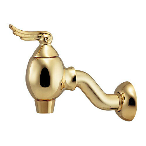 カクダイ KAKUDAI エンジェルエッグ横水栓 ゴールド 703-704-G 水栓金具・器【純正品】