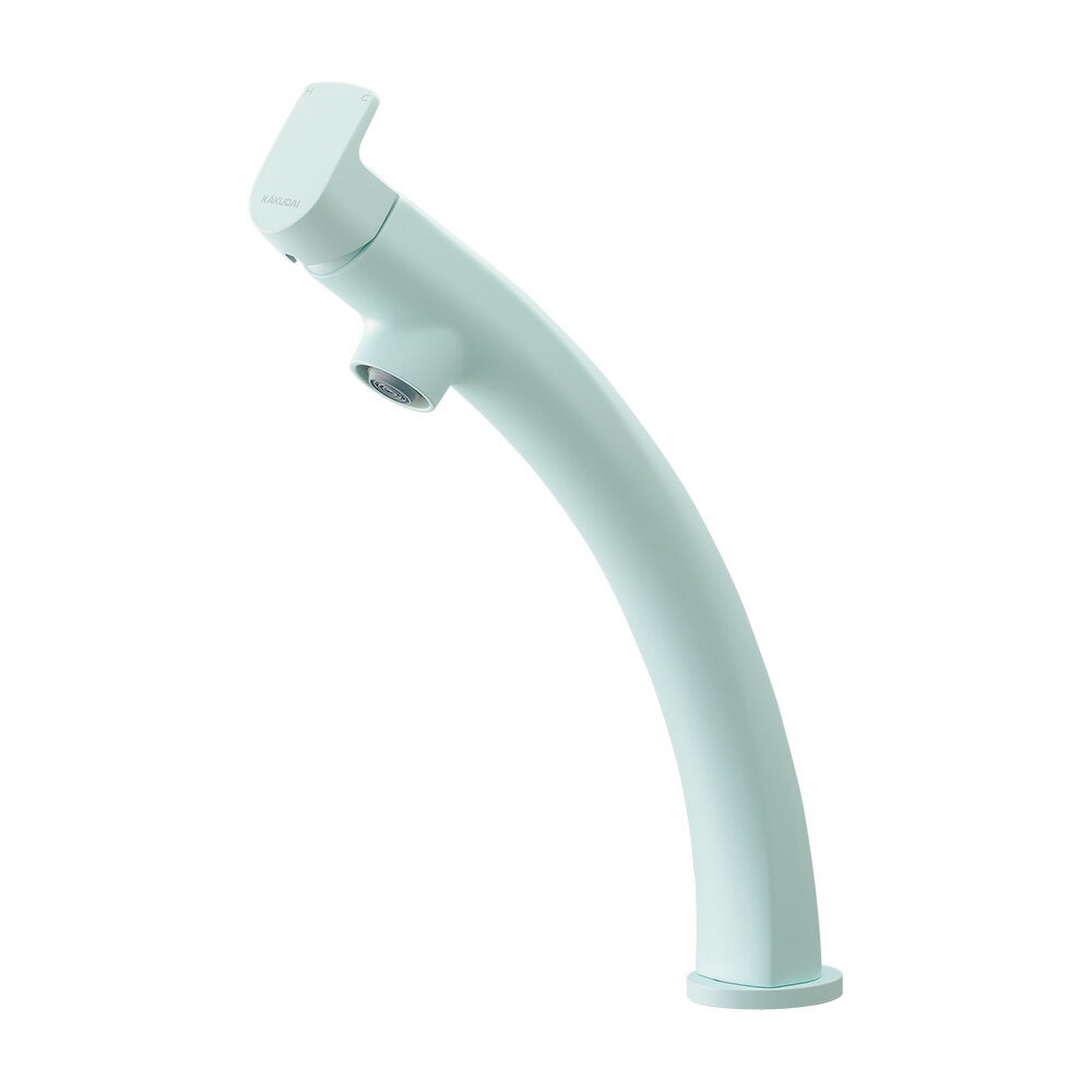 【183-153-B】 カクダイ シングルレバー混合栓（トール）//フロストミント