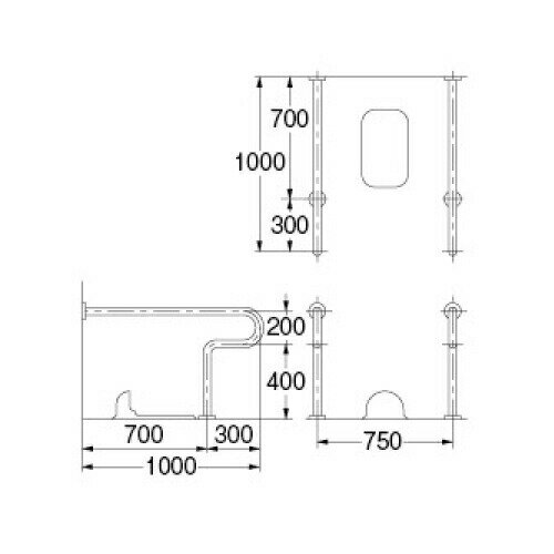 カクダイ 和式トイレ用 手すり 2430-32【純正品】