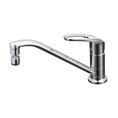 KVK 取付穴兼用型・流し台用シングルレバー式混合栓 KM5011ZUTS マルチリフォーム水栓series 首振り泡..