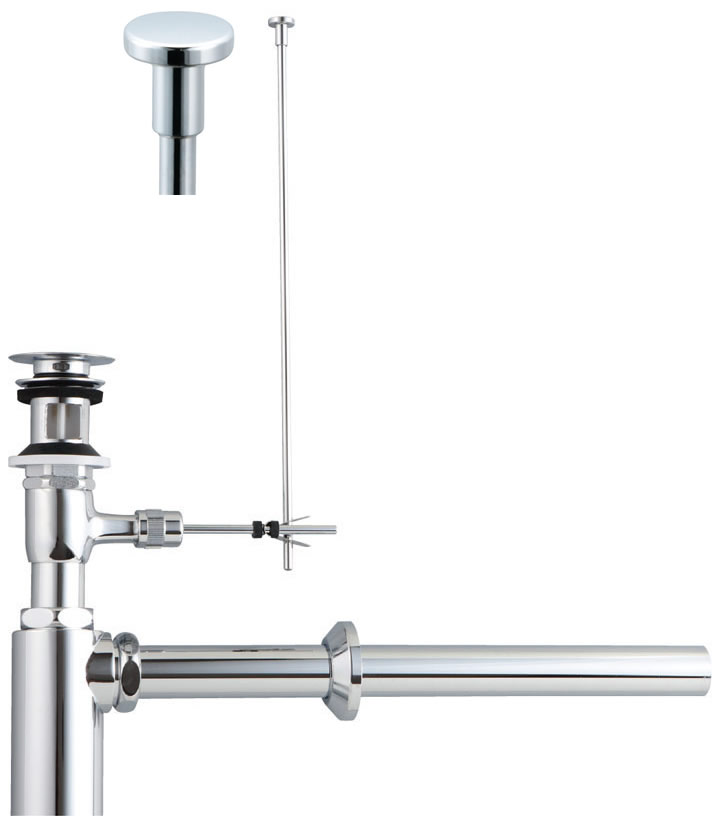 乐天商城 - LF-706PACU INAX LIXIL 洗面器・手洗器用セット金具 ポップアップ式排水金具 (呼び径32mm) 壁排水ボトルトラップ (排水口カバー付) イナックス リクシル 納期1週間【純正品】