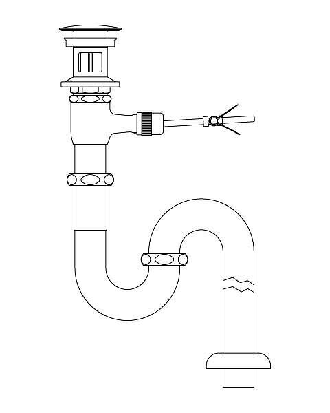 LF-71SALC INAX LIXIL 洗面器・手洗器用セット金具 ポップアップ式排水金具 (呼び径32mm) 床排水Sトラップ (排水口カバー付) イナックス リクシル アフレ付き【純正品】