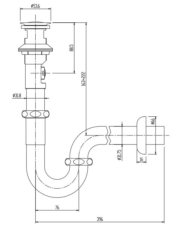乐天商城 - LF-WN7PFL INAX LIXIL 洗面器・手洗器用セット金具 ポップアップ式排水金具 (ワイヤータイプ・呼び径32mm) 壁排水Pトラップ イナックス リクシル【純正品】