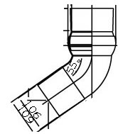 INAX イナックス LIXIL リクシル トイレ 簡易水洗便器 トイレーナ 専用便槽部品 無臭便槽用 自在エルボ..