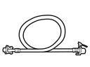 AXW012CA0100 パナソニック Panasonic 洗濯乾燥機 給水(圧力)ホース(80cm)【純正品】