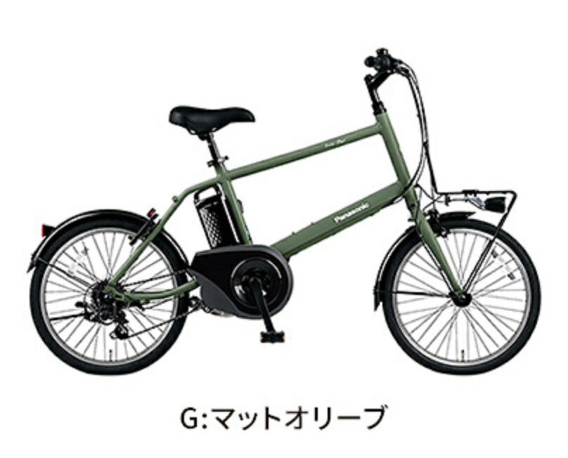 電動自転車 電動アシスト自転車 パナソニック ベロスター・ミニ Velo-Star ELVS075-G マットオリーブ 20インチ7段変速 2023