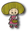 【トムズボックス/本秀康】【在庫限り】ピンバッジ/まじかるきのこさん黒