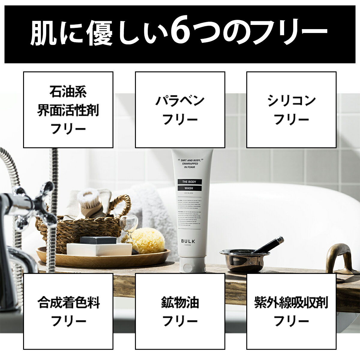 【マラソン期間限定★ポイント2倍】ボディウォッシュ メンズ【バルクオム公式】THE BODY WASH（ザ ボディウォッシュ）｜メンズスキンケア BULK HOMME 3