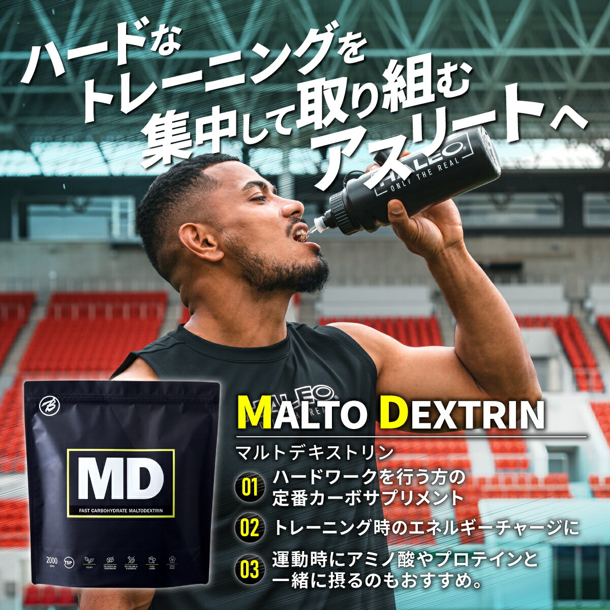 バルクスポーツ MD マルトデキストリン マルトデキストリンパウダー 2kg×2個セット ノンフレーバー 粉飴 筋トレ ギフト 2