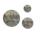 日本製 浮世絵 ステッカー 3点セット 丸型 新品 日本橋 ホログラム グロス 日本の美しさ お土産 プレゼント おしゃれ キラキラ 派手 和柄 着物 歴史【ホログラム仕様で防水&光沢】